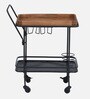 Iha Metal Bar Trolley In Black Colour