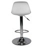 Bar Stool with Chrome Base in White Colour