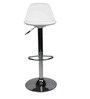Bar Stool with Chrome Base in White Colour