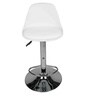 Bar Stool with Chrome Base in White Colour