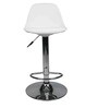 Bar Stool with Chrome Base in White Colour