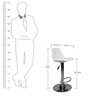 Bar Stool with Chrome Base in White Colour
