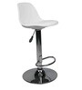 Bar Stool with Chrome Base in White Colour