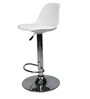 Bar Stool with Chrome Base in White Colour