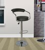 Bar Stool with Foot Rest in Black Colour