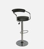 Bar Stool with Foot Rest in Black Colour