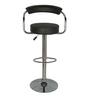 Bar Stool with Foot Rest in Black Colour