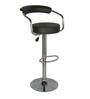 Bar Stool with Foot Rest in Black Colour