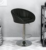 Bar Stool with Foot Rest in Black Colour