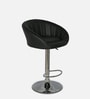 Bar Stool with Foot Rest in Black Colour