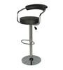 Bar Stool with Foot Rest in Black Colour