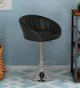 Bar Stool with Foot Rest in Black Colour