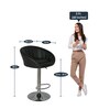 Bar Stool with Foot Rest in Black Colour