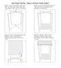 Bar Print End Table in White Colour