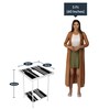 Bar Print End Table in White Colour