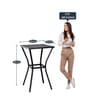 bar Wicker Table and Chair Set in Brown & Cream Colour