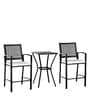 bar Wicker Table and Chair Set in Brown & Cream Colour