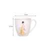 Barbie Printed 180ml White & Brown Ceramic (Set of 6) Tea Cup
