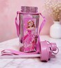 Barbie Printed Plastic Water Bottle with Straw & Strap, 600 ml