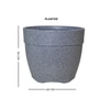 Grey Barca Molded 40 Cm Planter