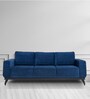 Wakefit Barcelona Fabric 3 Seater Sofa in Cobalt Blue Colour