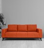 Wakefit Barcelona Fabric 3 Seater Sofa in Terracotta Colour