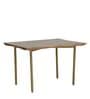 Barcelona Solid Wood 4 Seater Dining Set in American Walnut Finish