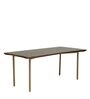 Barcelona Solid Wood 6 Seater Dining Set with 2 Arm Chair in American Walnut Finish