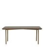 Barcelona Solid Wood 6 Seater Dining Set with 2 Arm Chair in American Walnut Finish