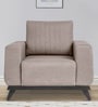 Wakefit Barcelona Fabric 1 Seater Sofa in Omega Pearl Colour