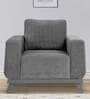 Wakefit Barcelona Fabric 1 Seater Sofa in Smoke Grey Colour