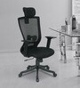 Barcelona High Back Ergonomic Chair with Headrest in Black Colour