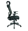 Barcelona High Back Ergonomic Chair with Headrest in Black Colour