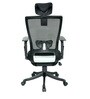 Barcelona High Back Ergonomic Chair with Headrest in Black Colour