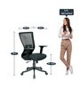 Barcelona Mid Back Ergonomic Chair in Black Colour