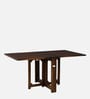 Barcelona Solid Wood 6 Seater Foldable Dining Table in Scratch Resistant Provincial Teak Finish