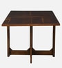 Barcelona Solid Wood 6 Seater Foldable Dining Table in Scratch Resistant Provincial Teak Finish
