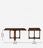 Barcelona Solid Wood 6 Seater Foldable Dining Table in Scratch Resistant Provincial Teak Finish