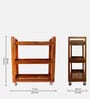 Barco Solid Wood Bar Trolley in Walnut Finish