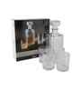 Cut Glass 900ml Decanter & 4 200ml Tumbler Glass Set