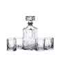 Cut Glass 900ml Decanter & 4 200ml Tumbler Glass Set