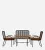 Bardelona Rope Sofa Set In Brown Finish