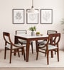 Bardu Sheesham Wood 4 Seater Dining Set in Provincial Teak Finish