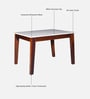 Bardu Sheesham Wood 4 Seater Dining Set in Provincial Teak Finish