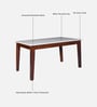 Bardu Sheesham Wood 6 Seater Dining Set in Provincial Teak Finish