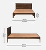 Bardu Sheesham Wood Queen Size Bed In Provincial Teak Finish