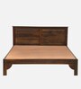 Bardu Sheesham Wood Queen Size Bed In Provincial Teak Finish