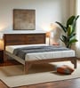 Bardu Sheesham Wood Queen Size Bed In Provincial Teak Finish