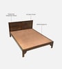 Bardu Sheesham Wood Queen Size Bed In Provincial Teak Finish