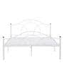 Metallika Metal Queen Size Bed in Ivory Finish
